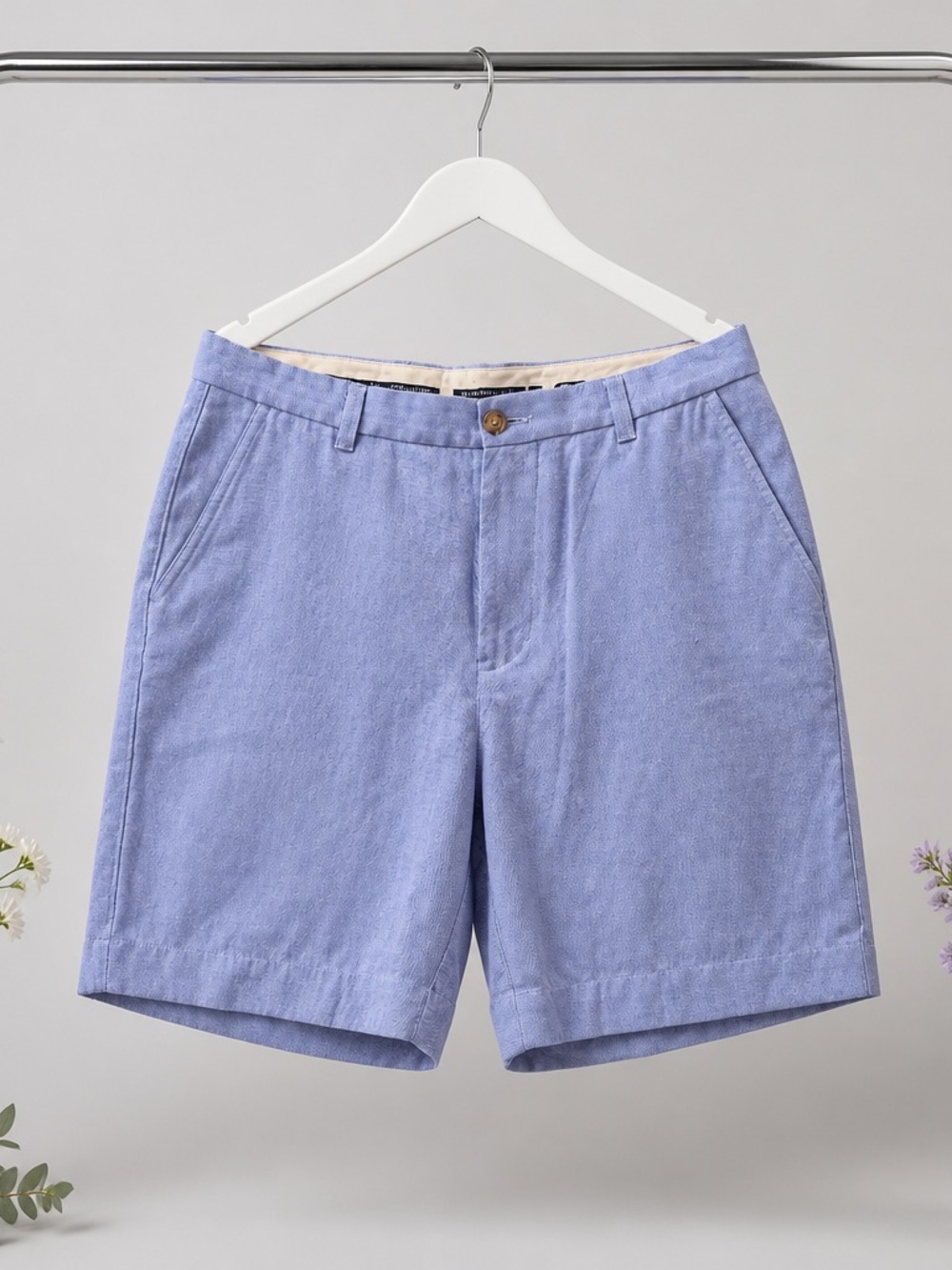 Tailorbyrd Sky Blue Men’s Flat Front Shorts
